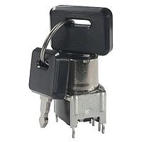 NKK Switches SK14EG13 キーロックスイッチ SP3T ON-ON-ON 0.4VA プロセスシールド