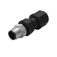 Phích cắm WRCIRC M12 Vít Mã hóa A FA Hàn Gắn tại chỗ Xô hàn Thẳng với Đai ốc nối kim loại Đầu nối đực, phân cực 8 Wurth Elektronik 643712100008