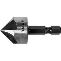 Mũi phay thép gió vát mép chuôi lục giác YATO YT-44726 (45°, 20.5x45mm)