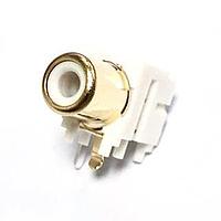 Jack Phono RCA Gắn PCB Màu Trắng Kobiconn 156-0098-E