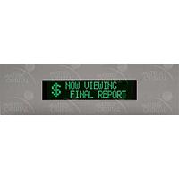 Chèn PC Bay, Ký tự LCD 20x2 Văn bản xanh lá trên nền đen, nền bạc, không phím Matrix Orbital BLC2021-AL-FG