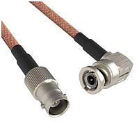 Amphenol RF 095-850-252-036 RF Cable Assemblies BNC Right Angle Plug to BNC Straight Jack RG-142 50 Ohm 36 Inches (914 mm)