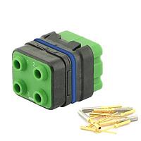 Eaton Souriau-Sunbank 8MQ2M0412PBES Modular Connectors - Push Pull MQuick module, sealed, with male crimp contacts, delivered with cap