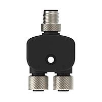 Cáp chia tách Splitter M12 đực sang M12 cái và đầu nối M12 cái; 4 chân, không chống nhiễu, IP67, dây AWG 22; dây PUR màu đen, đầu nối thẳng; chiều dài cáp chia tách: 0 m Banner Engineering CSB-M1240M1240