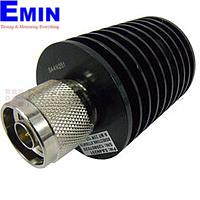 Fairview SA4N251-40 40 dB Fixed Attenuator N Male To N Female Up To 4 GHz Rated To 25 Watts With Black Aluminum Heatsink Body