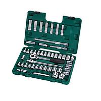 SATA 09006 46PC. 1/2inch DR. SOCKET SET (METRIC & S.A.E.)