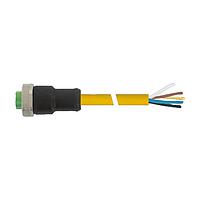 Đầu nối Mini (7/8) 5 chân, cái 0 kèm cáp, TPE 5x16AWG vàng UL/CSA, TC-ER 5m Murrelektronik 7700-A5021-U1D0500