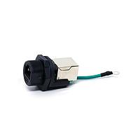 Amphenol LTW RCP-5SPFFH-SCU7002 Modular RJ, Middle Size, Plastic, 1.5A, Cat 5e, Circular, Screw Thread, Jack 180  (Horizontal), Receptacle, IP67 Unmated