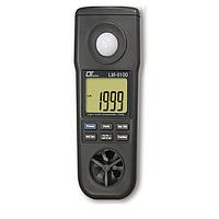 LUTRON LM8100 風速計、％RH、温度、光