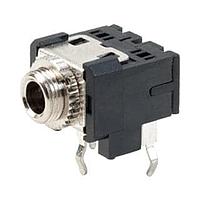 Same Sky (formerly CUI Devices) SJ1-3544 Phone Connectors audio jack, 3.5 mm, rt, stereo, through hole, 1 switch