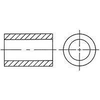 RAF Electronic Hardware 1111-4-AL-6 ラウンド 3/16 Rd X 3/8 X .115 ID ラウンドスペーサー