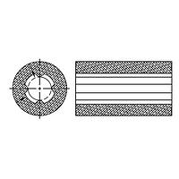 Khoảng cách vít PVC tự giữ, chiều dài 0,500 inch, đường kính ngoài 0,25 inch, đường kính trong 0,144 inch, kích thước vít M3, màu xám BIVAR SRS-4-500