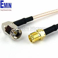 Fairview FMC0413315LF RA SMA Male to SMA Female Cable RG-316 Coax