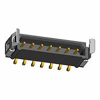 Harwin M80-8360445 Shrouded Datamate L-Tek SIL Male Horizontal SMT Connector, latched, gold, 4 contacts
