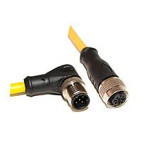 Mueller C5BC06M005 Sensor Cables / Actuator Cables M12 Cordset, 5-Pos Male Right Angle-Female Straight, 22 AWG, 5M