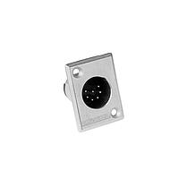 Amphenol Audio AC7MP Connectors 7 Pole XLR Male Chassis Mount P Flange Machined Contacts  Nickel Finish