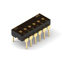 Wurth Elektronik 418127160906 DIPスイッチ WS-DITV ディップスイッチ 6ピン 横型 ボックスタイプ ブラック
