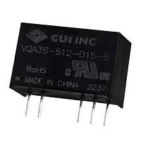 CUI Inc VQA3S-S12-D15-S Isolated 15 Vdc, 0.1 A, 3 W, 10.8-13.2 Vdc Input