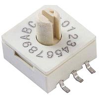 Công tắc quay 16 vị trí trục cánh chim 4.32mm cao CTS Electronic Components 221AMB16R