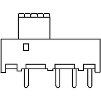 Công tắc trượt SP3T AMP Connectors - TE Connectivity STS1300PC04