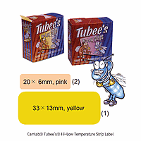 Camlab CL.1158134 라벨 하이-로우 옐로우 스트립 롤/1000