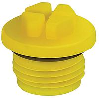 Essentra Components 498671 Threaded O-Ring M52 x 2.0 O-Ring Threaded Plug:HDPE Yellow