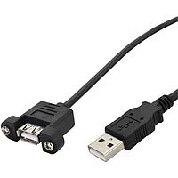Stewart Connector SC-2APK001F USB 2.0 USB 2.0 Type-A Male to Panel Mount Type-A Female  1ft