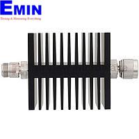 Fairview SA18NFNM50W-06  6 dB Fixed Attenuator N Female To N Male Directional Up To 18 GHz Rated To 50 Watts With Black Aluminum Heatsink Body