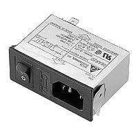Delta Electronics, Inc. 03AR2 AC Power Entry Modules Power Entry Module EMI Filter, Single, 250VAC, 3A, Snap-In Mounting, N/A-Lug