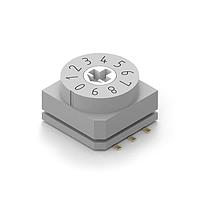 Wurth Elektronik 428521520810 ロータリースイッチ WS-ROSV IP67 10ポジション 2.54mm ライトグレー
