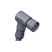 Cáp Cảm Biến / Cáp Bộ Chuyển Động Đầu Nối Tròn M8 Chuẩn Mét, Mã A, Kim Loại, 3A, 04 chân, Đầu Nối Cái, Tiếp Điểm Cái, Góc Vuông, Ren Vít, Bọc Đúc, Chiều Dài 4000mm, IP67 Khi Ghép Nối Amphenol LTW 8-04BFFM-SR7A04