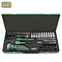TOPTUL GCAD7202 - 72PCS 1/4 inch DR. Socket & Ball Point Hex Key Wrench Set