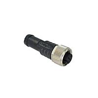 Amphenol LTW M12D-04BFFM-SL8B01 Sensor Cables / Actuator Cables M12 Circular Metric Connector, D Code, Metal, 4A, 04 pins, Female Connector, Female Contact, Straight, Screw Thread, Overmolded, Length 1000mm, IP68 / IP69K