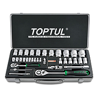 TOPTUL GCAD3402 소켓 세트 (1/4+1/2"")