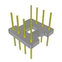 Bộ dụng cụ kết nối AccliMate IP68 vòng tròn kín, cụm ổ cắm bảng điều khiển, vỏ 22 mm, bộ dụng cụ đấu nối ngoài hiện trường Samtec ACRK-22-03-G-T-C-P-1