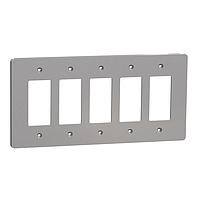 Square D SQWS141005GY Cover Frame 5 GANG MID+ WALL PLATE GY