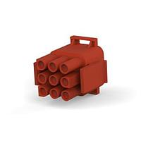 AMP Connectors - TE Connectivity 1-480706-1 Pin & Socket Connectors PLUG HOUSE 9 POS BROWN UL94V-2