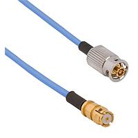 Amphenol SV Microwave FQSMPM-047-FSSMP-180 RF Cable Assemblies SMPM F QB to SMP Straight F 18"Cable