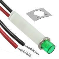 Đèn báo gắn bảng Neon màu xanh lá khuếch tán lỗ gắn 5/16" VCC 2153A5