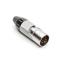 Amphenol Audio AX5M8M-AU Cable Connectors 5P PIN M PLUG GLD W GRY MRK SLEEVE