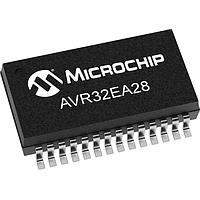 Microchip Technology AVR32EA28-I/SS MCUs 32KB, RWW, 4KB RAM, 28p SSOP, 85C, 20MHz, CFD, 12b ADC, PGA, 2xComp, DAC, 3xUART, SPI, TWI