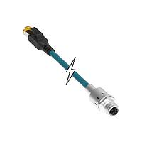 Molex 1203410755 Cat 6a REC M12 CAT6A RJ45 8P FE STR PUR 5M