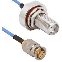 Amphenol SV Microwave FBSMA-047-MV67.3SMPS-180 RF Cable Assemblies SMA BKHD F  VITA 67.3 SMPS 18"Cable