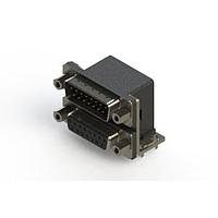EDAC 663-015-364-033 Dual Port D-Sub Connectors Right-angle Dual Port D-Sub Connector