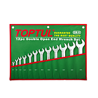 TOPTUL GAAA1206 Double Open End Wrench Set - POUCH BAG - GREEN (12 pcs)