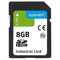 Thẻ SD Công nghiệp SD Card, S-600, 8 GB, Bộ nhớ Flash SLC, -40C đến +85C Swissbit SFSD008GL1AS1TO-I-DF-221-STD