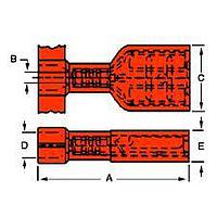 Molex 19003-0128 Quick Disconnect .187X.020 FEM FIQD V-O CONT.(AA-2202VC)