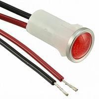 VCC 1092D1-125VAC Indicators PMI .5in. LED 125V Wire Semi-Dome Red