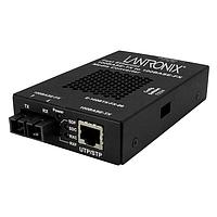 Lantronix E-100BTX-FX-06(SC)-EU メディアコンバーター 100Base-TX RJ-45 から 100Base-FX、MM SC、-EU 電源付き