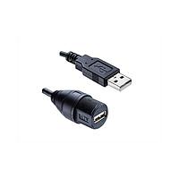 Amphenol LTW UA20ML-NAML-SA004 USBタイプAコネクタ USB、タイプA 2.0、プラスチック、1.5A、オスコネクタ、ストレート・トゥ・ストレート、ねじ込み式、二重成形両端、長さ4000mm、IP67